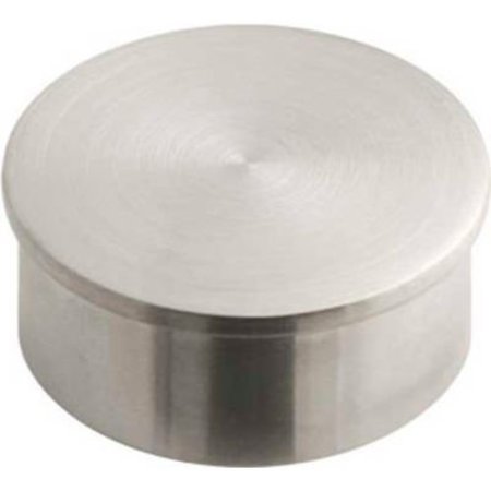 LAVI INDUSTRIES Lavi Industries, End Cap, Flush, for 2" Tubing, Satin Stainless Steel 44-600/2